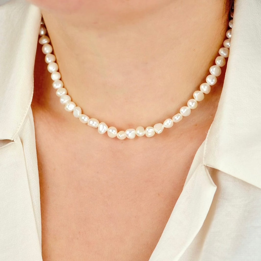 "Lucia" - Freshwater Pearl Necklace - Aella Design Jewelry