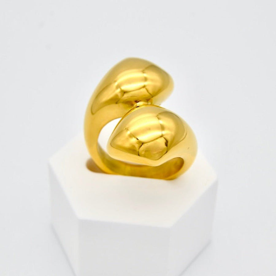 "Alea" - Chunky Snake Shape Adjustable Ring - Aella Design Jewelry