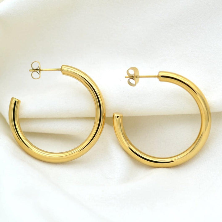 "Aletheia " - Simple Hoop Earrings - Aella Design Jewelry