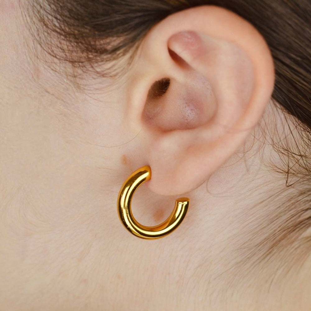 "Aletheia " - Simple Hoop Earrings - Aella Design Jewelry