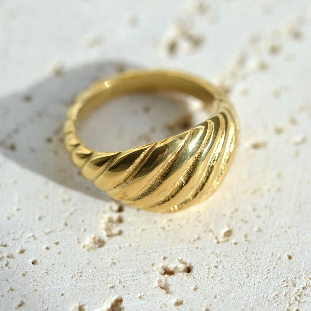 "Alkmine" - Chunky Croisant Ring - Aella Design Jewelry