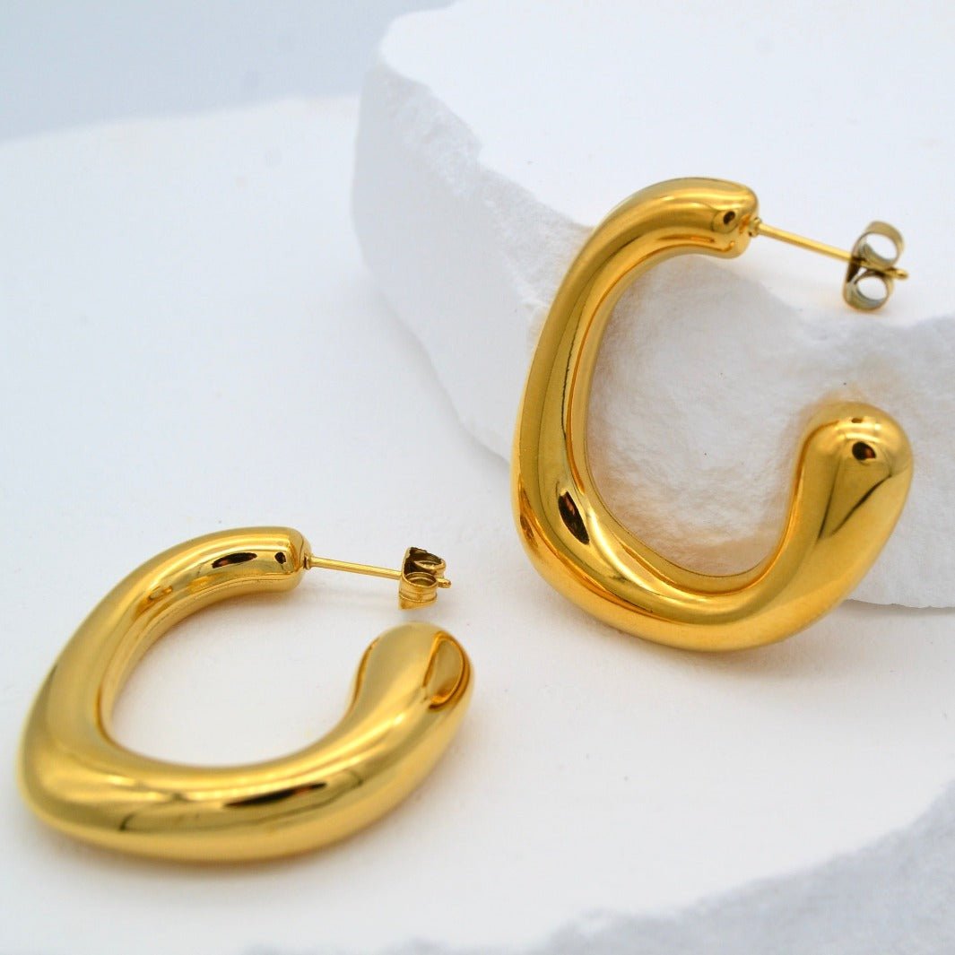 "Amalthea" - Hoop Statement Earrings - Aella Design Jewelry