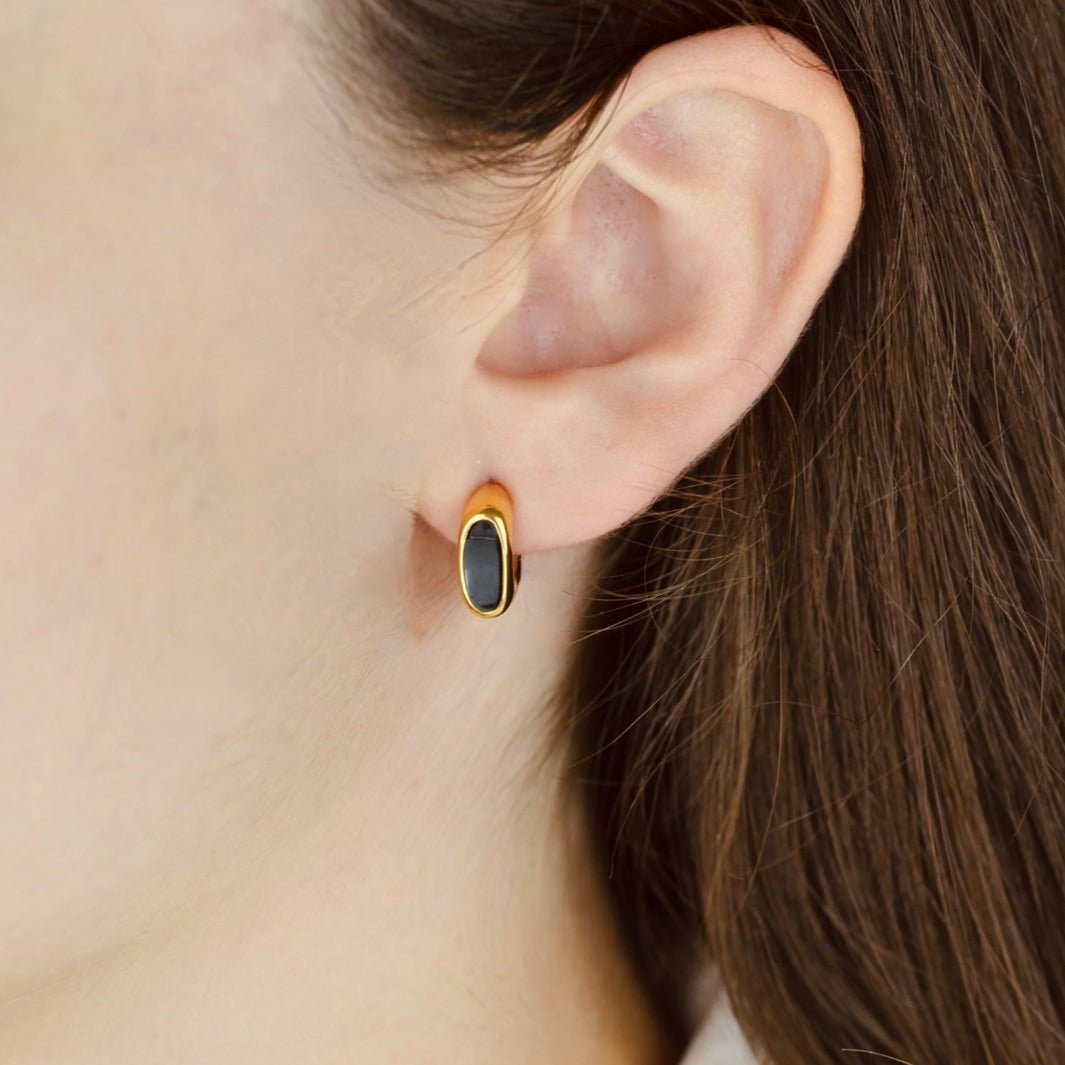 "Andromeda" - Enamel Stud Earrings - Aella Design Jewelry