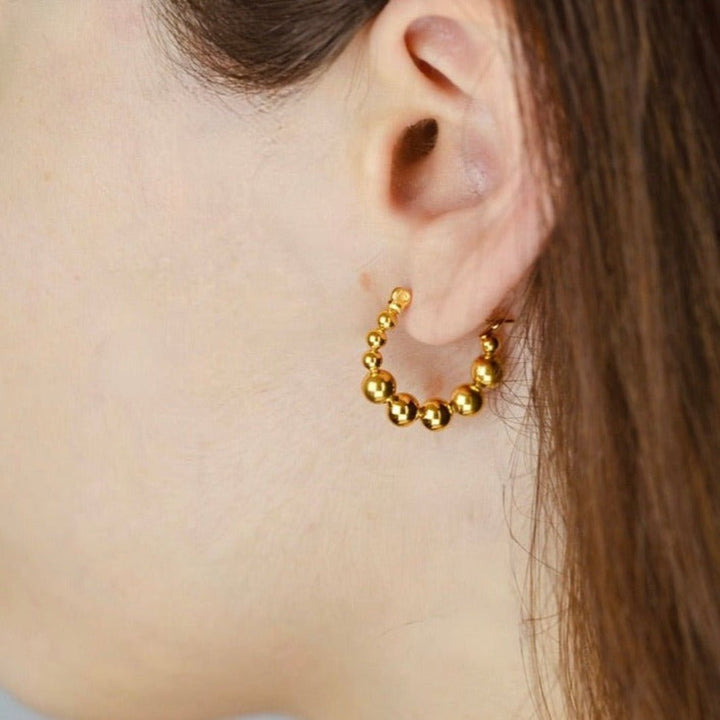 18K Gold Fashion Hoops