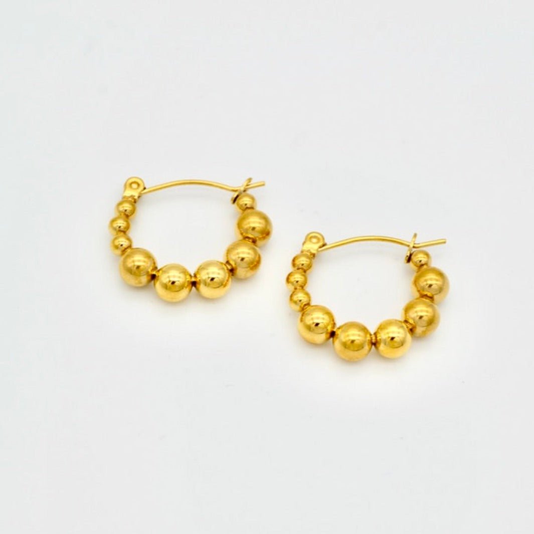 "Anthemis" - Bead Hoop Earrings - Aella Design Jewelry