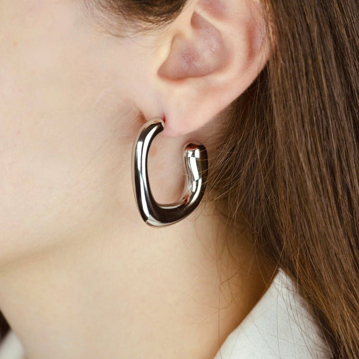 "Doto" - Hoop Statement Earrings - Aella Design Jewelry