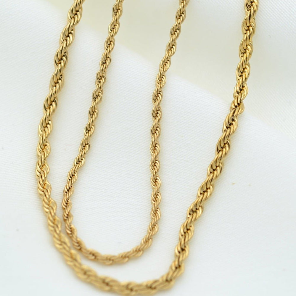 "Galatea" - Twisted Rope Chain Necklace - Aella Design Jewelry