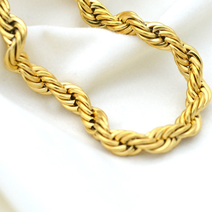 "Iphigenia" - Chunky Twisted Rope Chain Necklace - Aella Design Jewelry