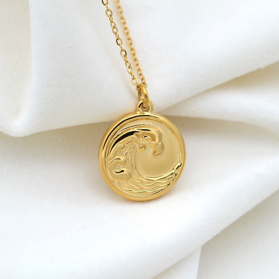 “Kymothoe “ - Coin Pendant Necklace - Aella Design Jewelry