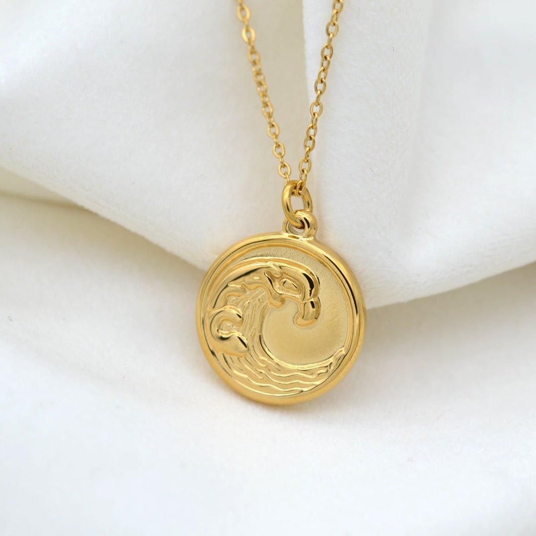 “Kymothoe “ - Coin Pendant Necklace - Aella Design Jewelry