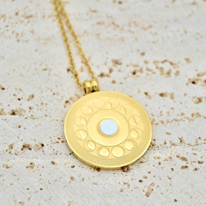 "Panselenos" - Moon Phases Pendant - Aella Design Jewelry