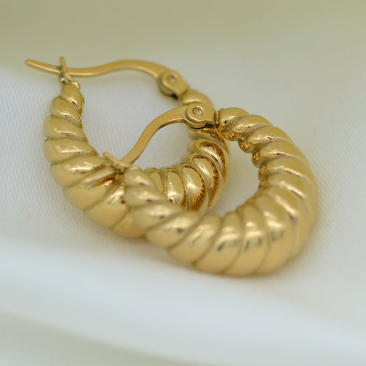 "Polyhymnia" - Vintage Croissant Earrings - Aella Design Jewelry