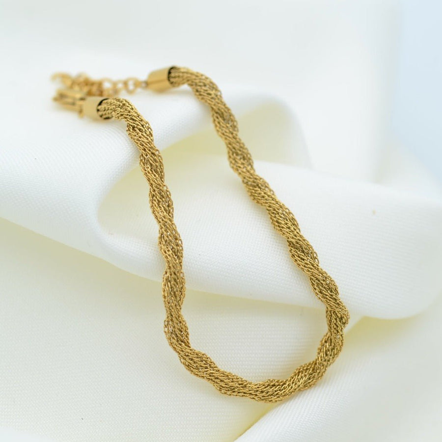 "Rea" - Woven Rope Bracelet - Aella Design Jewelry