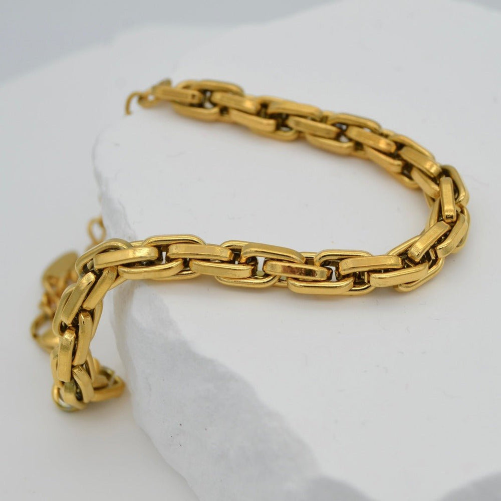 "Sappho" - Thick Palma Chain Bracelet - Aella Design Jewelry