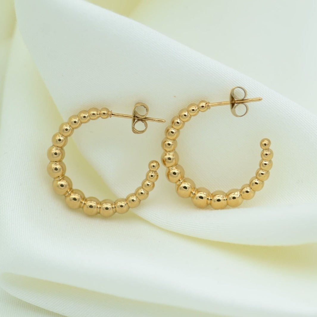 "Semiramis" - Bead Hoop Earrings - Aella Design Jewelry