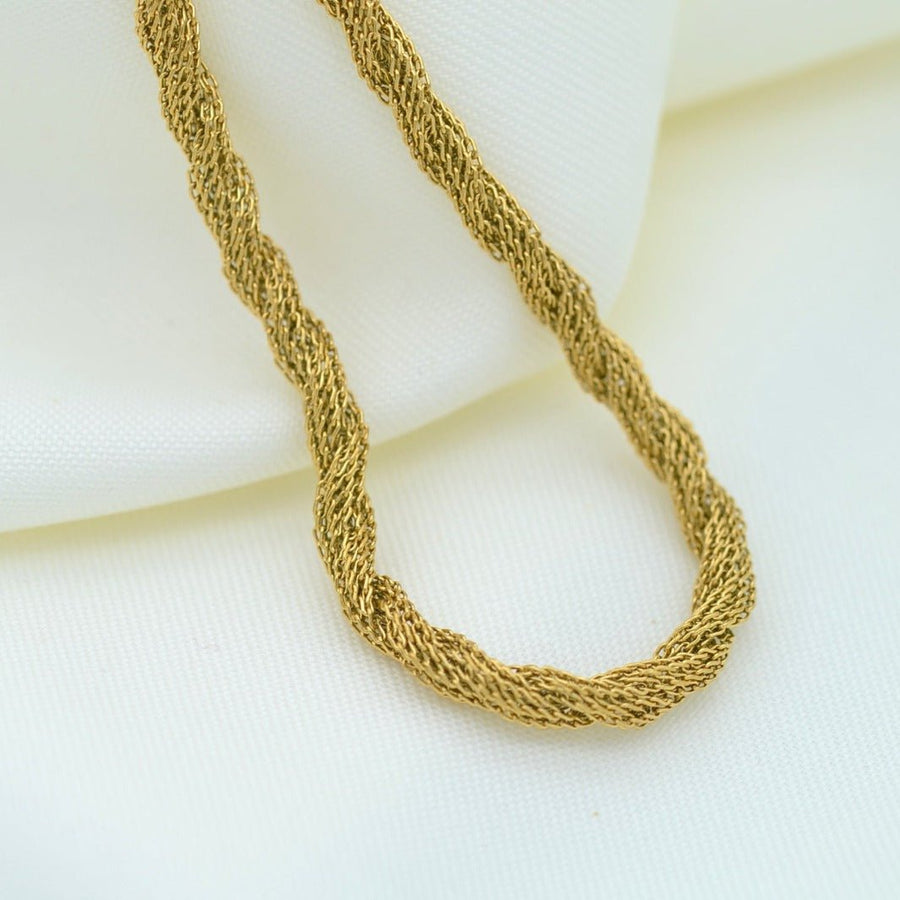 “Thea” - Woven Rope Chain Necklace - Aella Design Jewelry