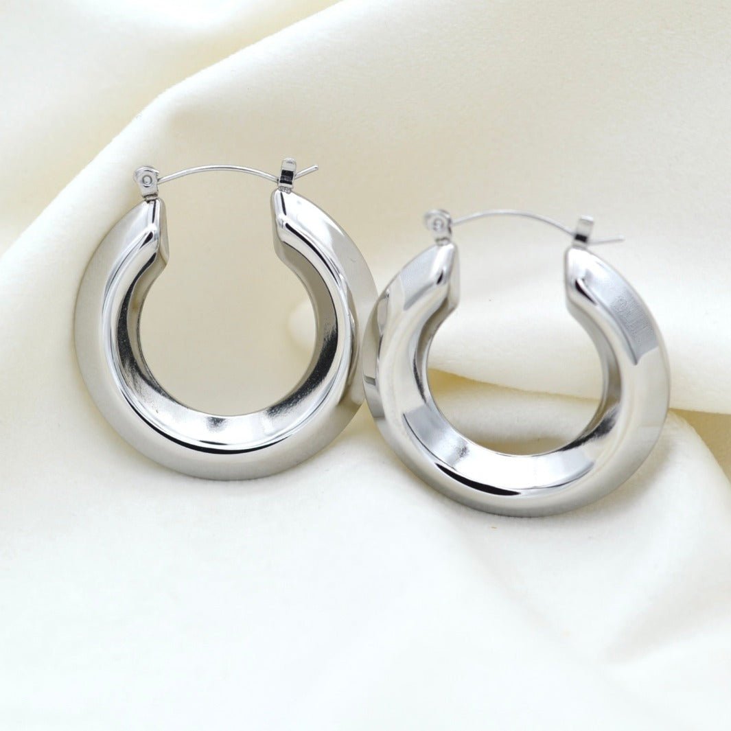 "Urania" - Hoop Earrings - Stainless Steel - Aella Design Jewelry