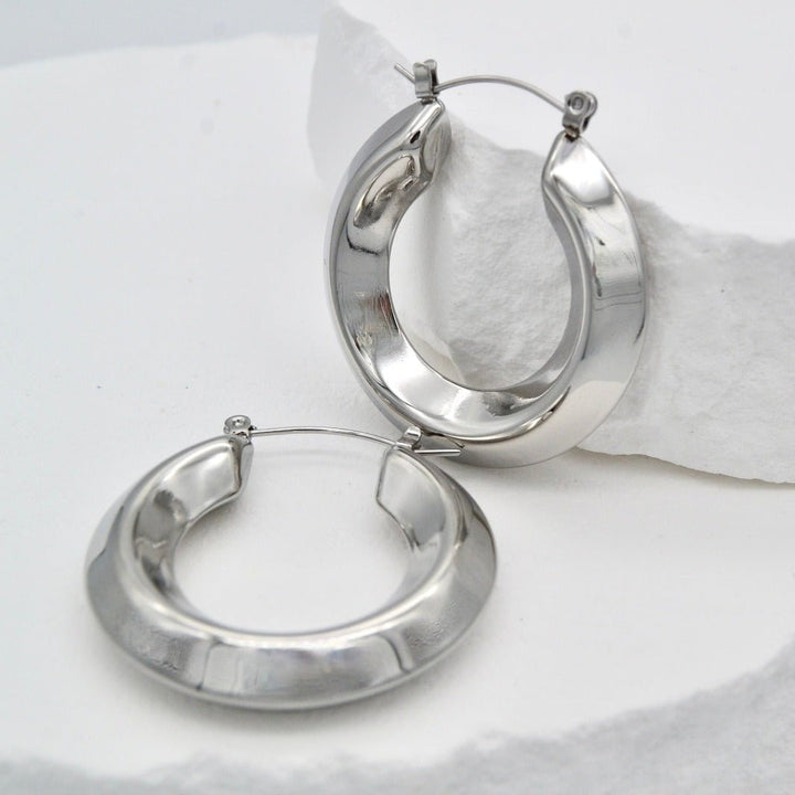 "Urania" - Hoop Earrings - Stainless Steel - Aella Design Jewelry